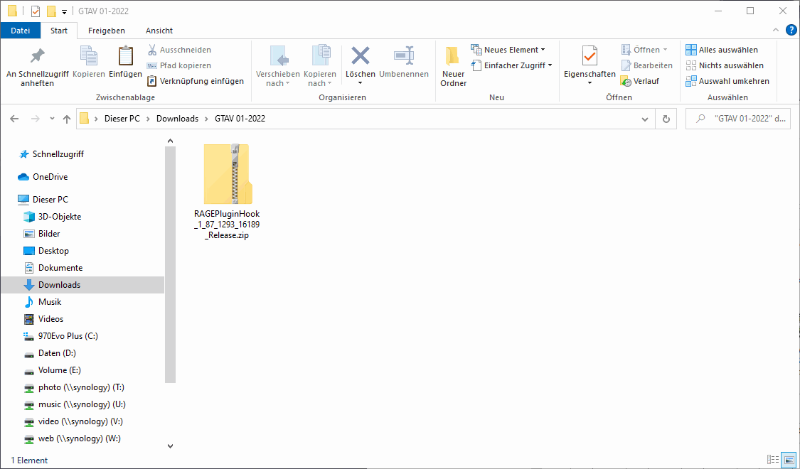 RPH ZIP Datei entpacken und Dateien kopieren